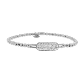 0.24ctw, 18K White Gold Tresore Stretch Bracelet