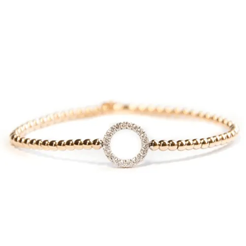 0.28ctw, 18K Pink Gold Tresore Stretch Bracelet