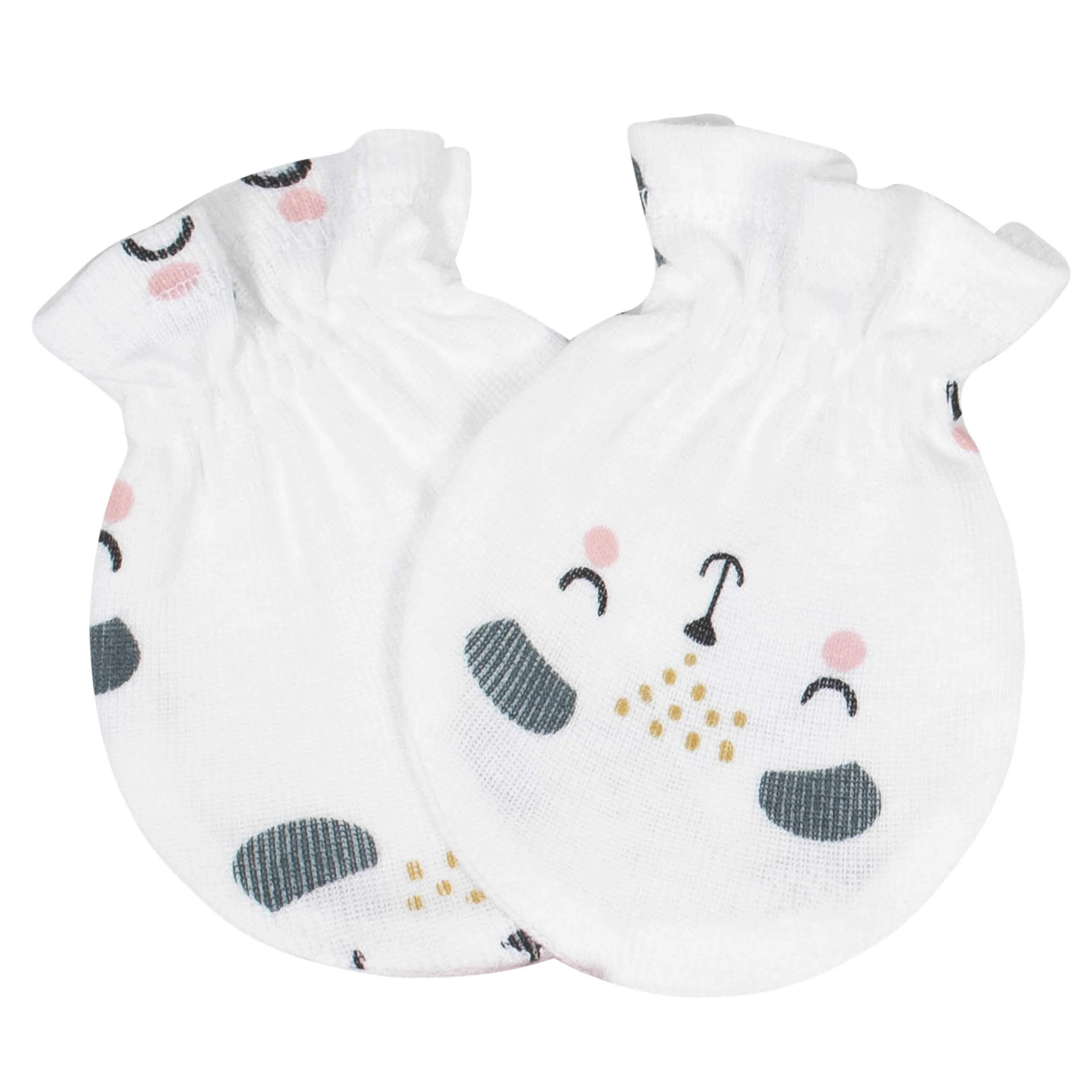 4-Pack Baby Girls Bear No Scratch Mittens Set