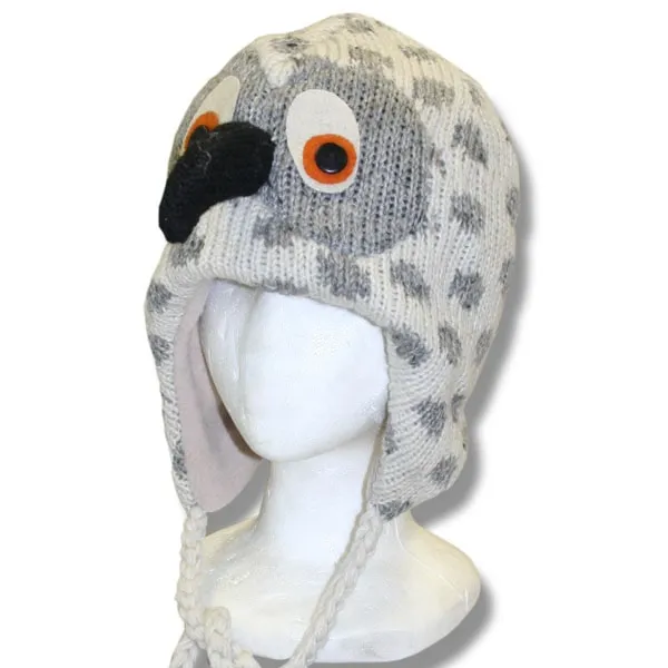 Animal Head Tuques / Hats for Men and Women. 100% Wool with fleece Lining. Handmade in Nepal