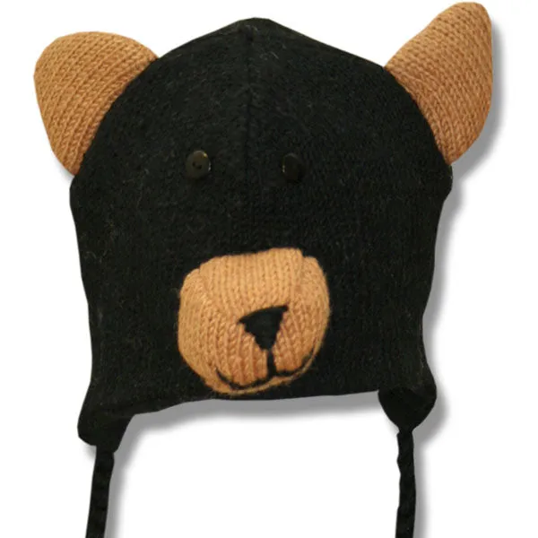 Animal Head Tuques / Hats for Men and Women. 100% Wool with fleece Lining. Handmade in Nepal