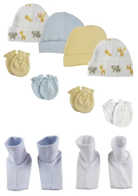 Baby Boys Caps, Booties and Mittens (Pack of 10)