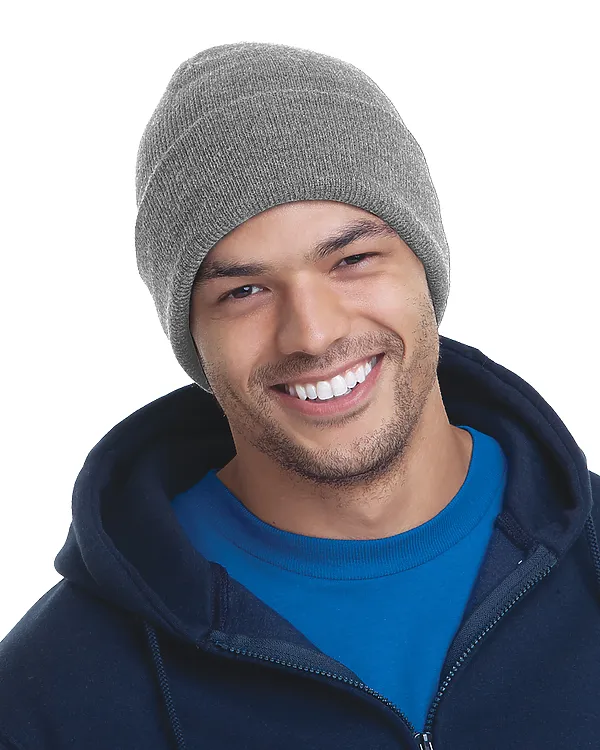 Bayside 3825 USA Made 12 inch Knit Beanie