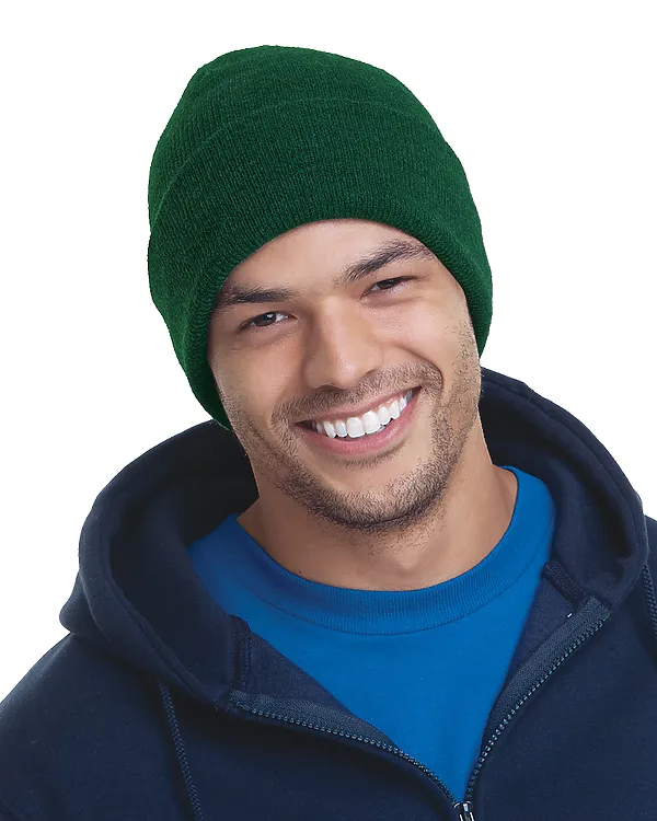 Bayside 3825 USA Made 12 inch Knit Beanie