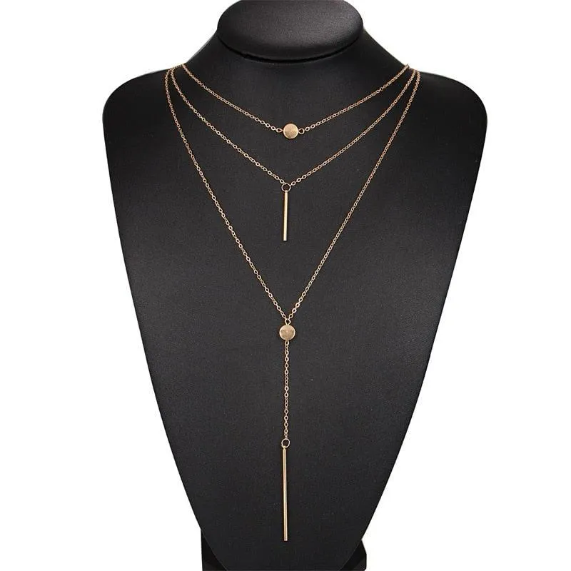 Bohemian Long Pendant Layered Necklaces