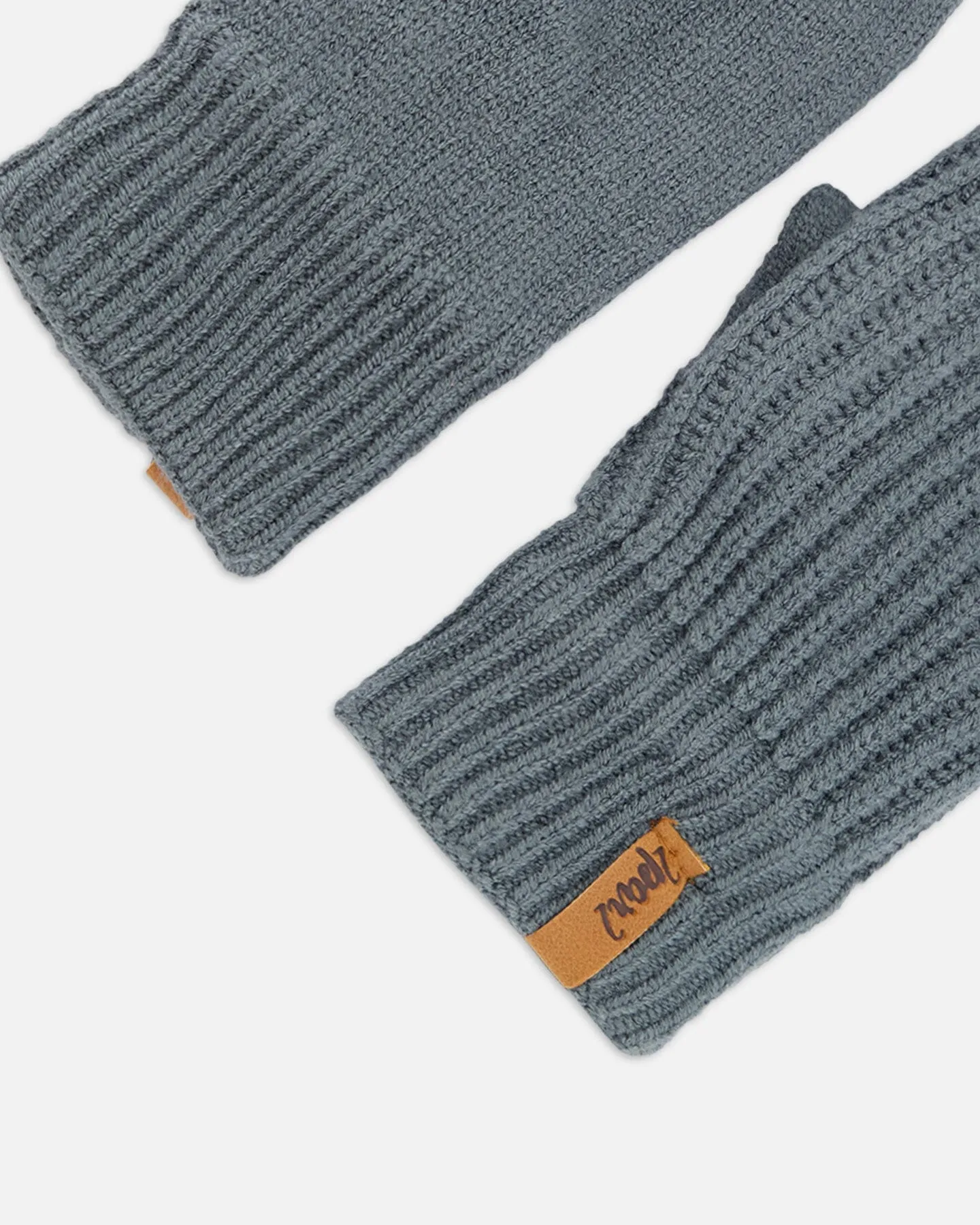 Boys Knitted Mittens Hunter Green