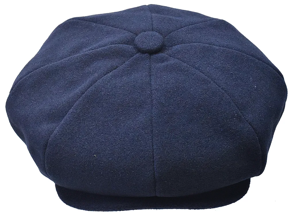 Buno Capelo Melton News Boy Cap ME-902 Navy