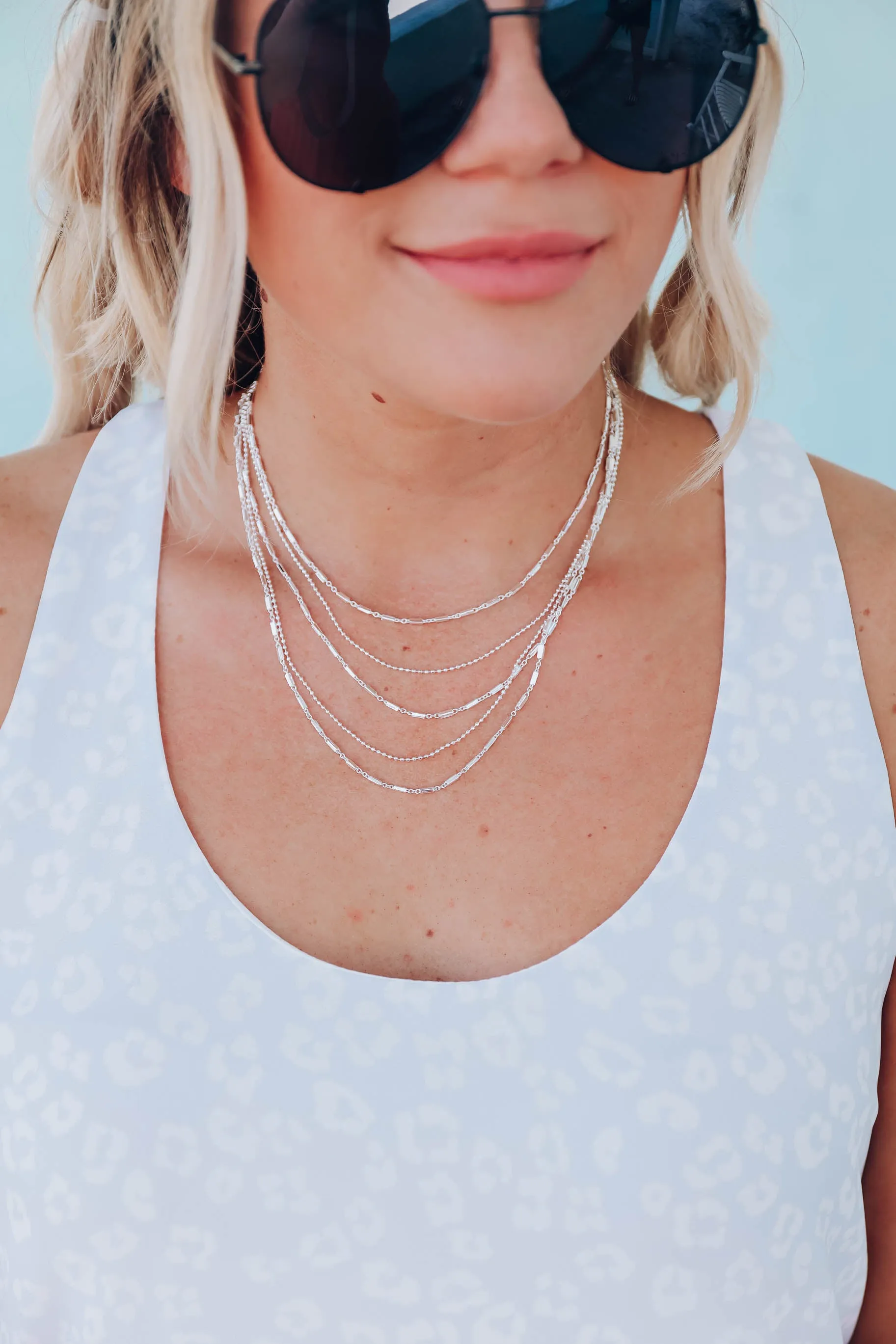 Carman Layered Necklace - Silver