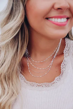 Carman Layered Necklace - Silver