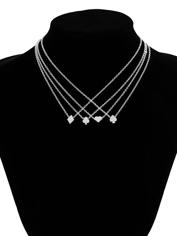 Chains Geometric Layered Necklaces Accessories