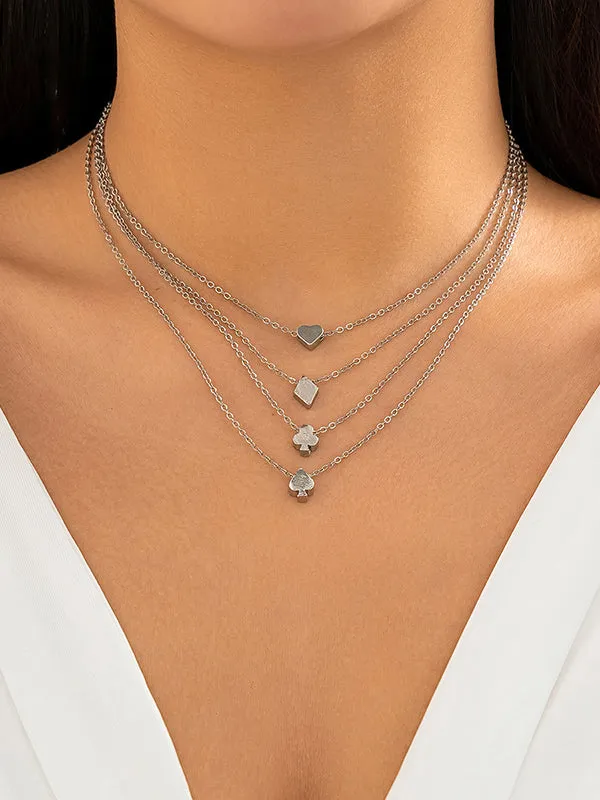 Chains Geometric Layered Necklaces Accessories