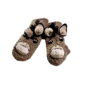 Crochet Donkey Mittens