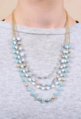 Dublin Multi Layer Glass Bead Necklace