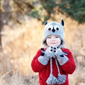 Fair Trade Wool Owl Hats & Mittens