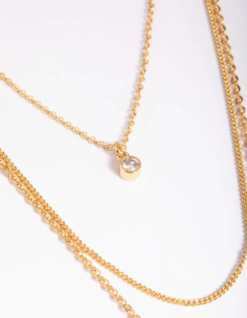 Gold Plated Celestial Layered Necklace