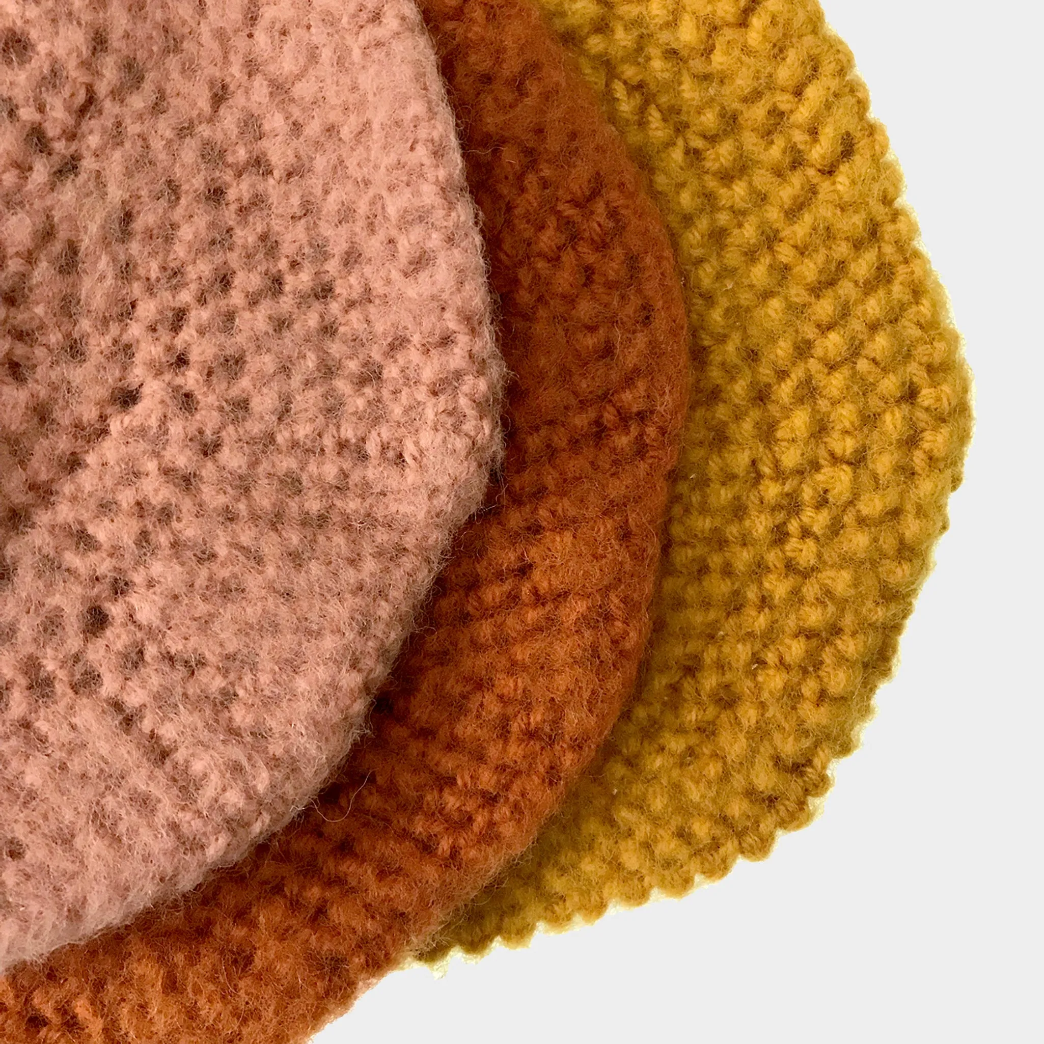 Handknit Handmade Wool Knit Beret Hats