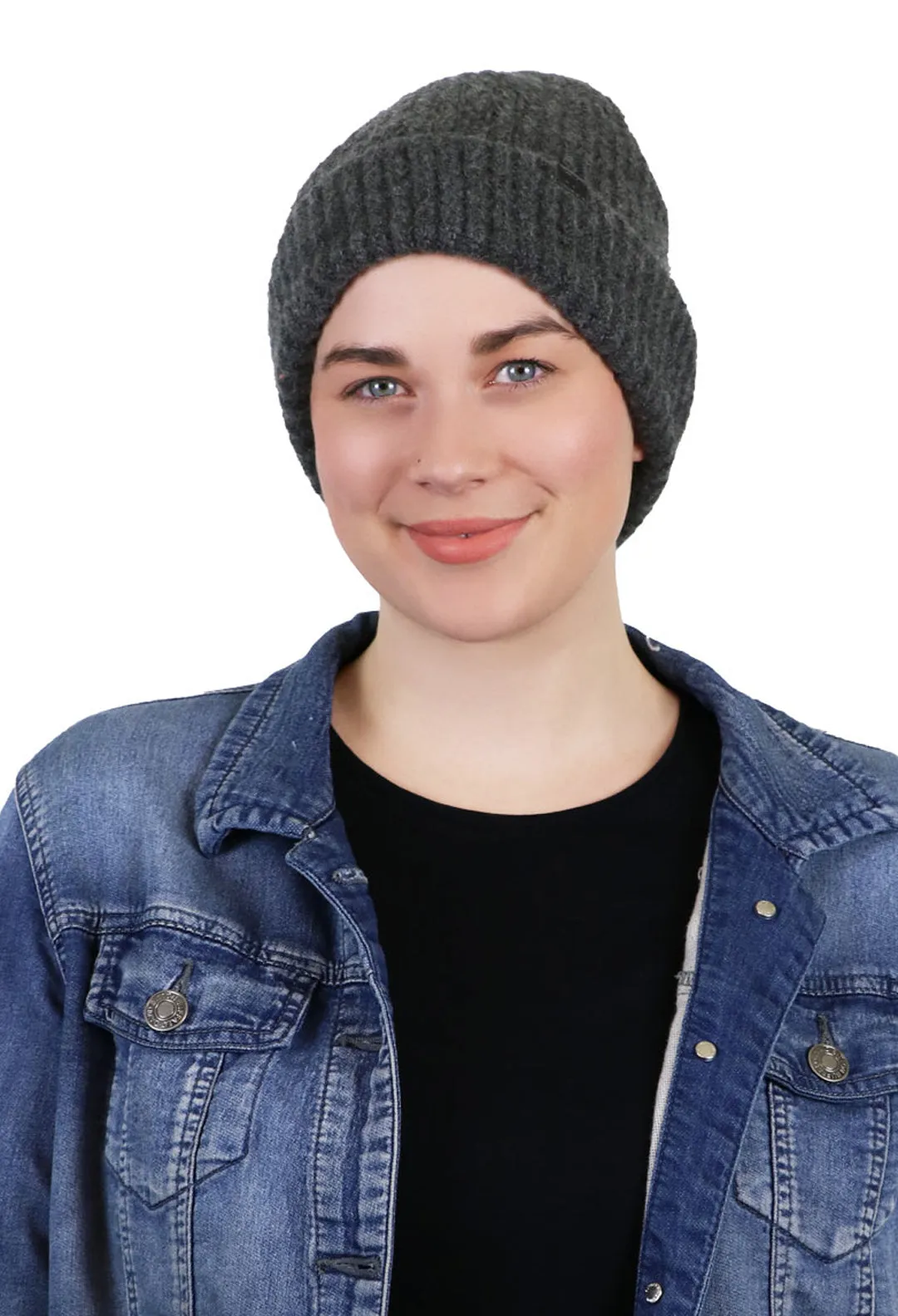 Heathered Knit Beanie Cap for Women Chemo Headwear Fall & Winter