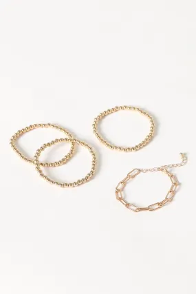 Kaleigh Stacked Bracelets - Gold