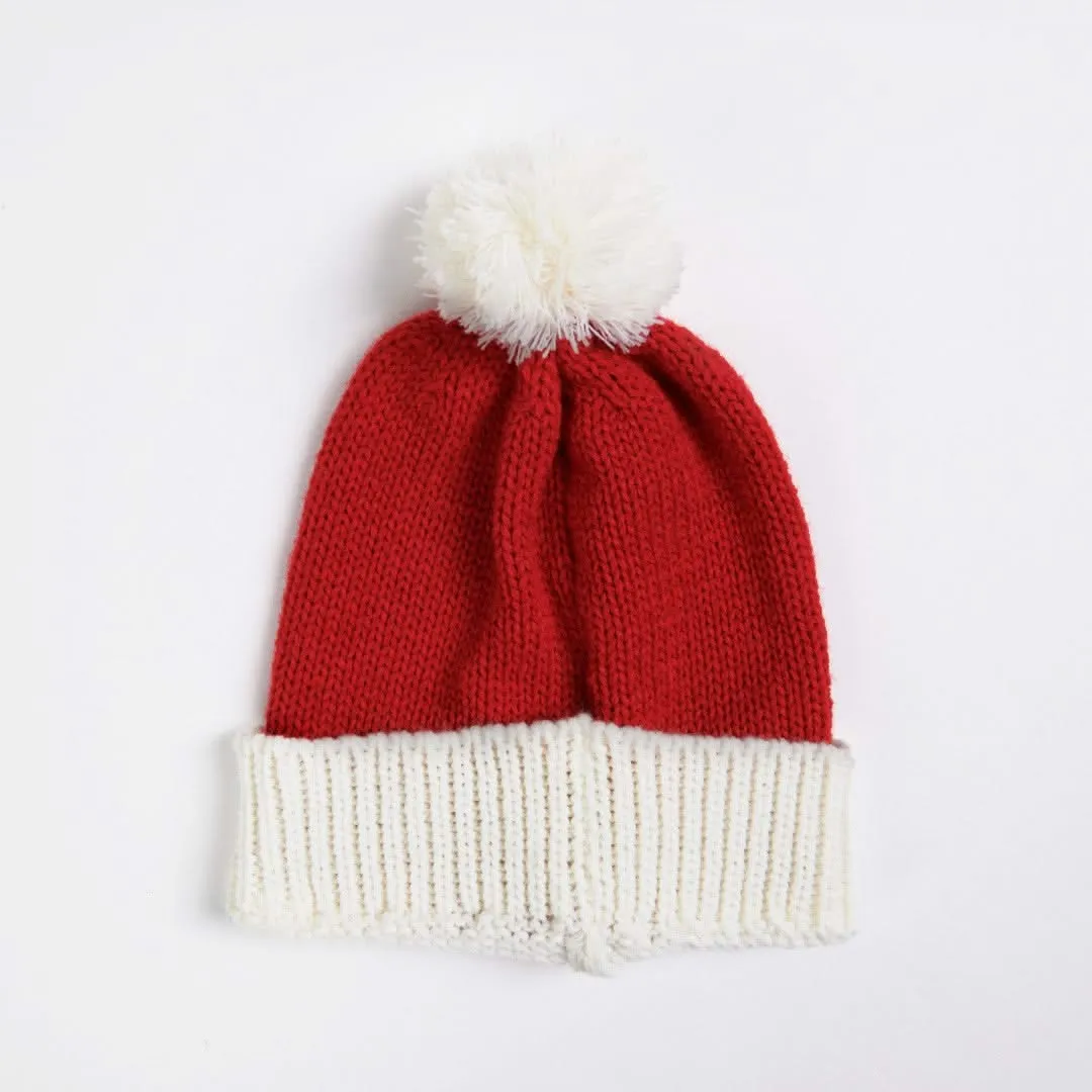 Knit Matching Human Pom Hats