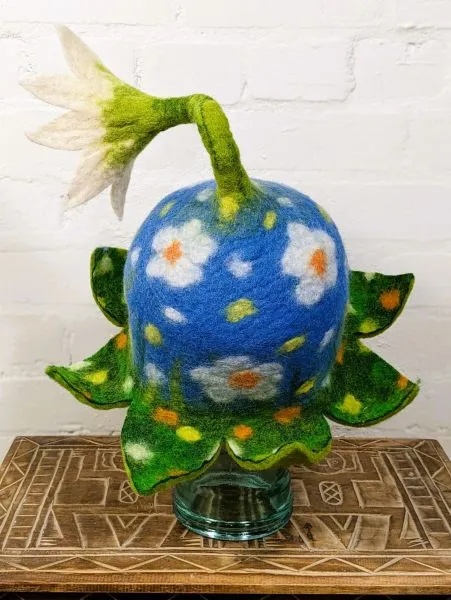 LaLa Felt Flower Hat - with Topper