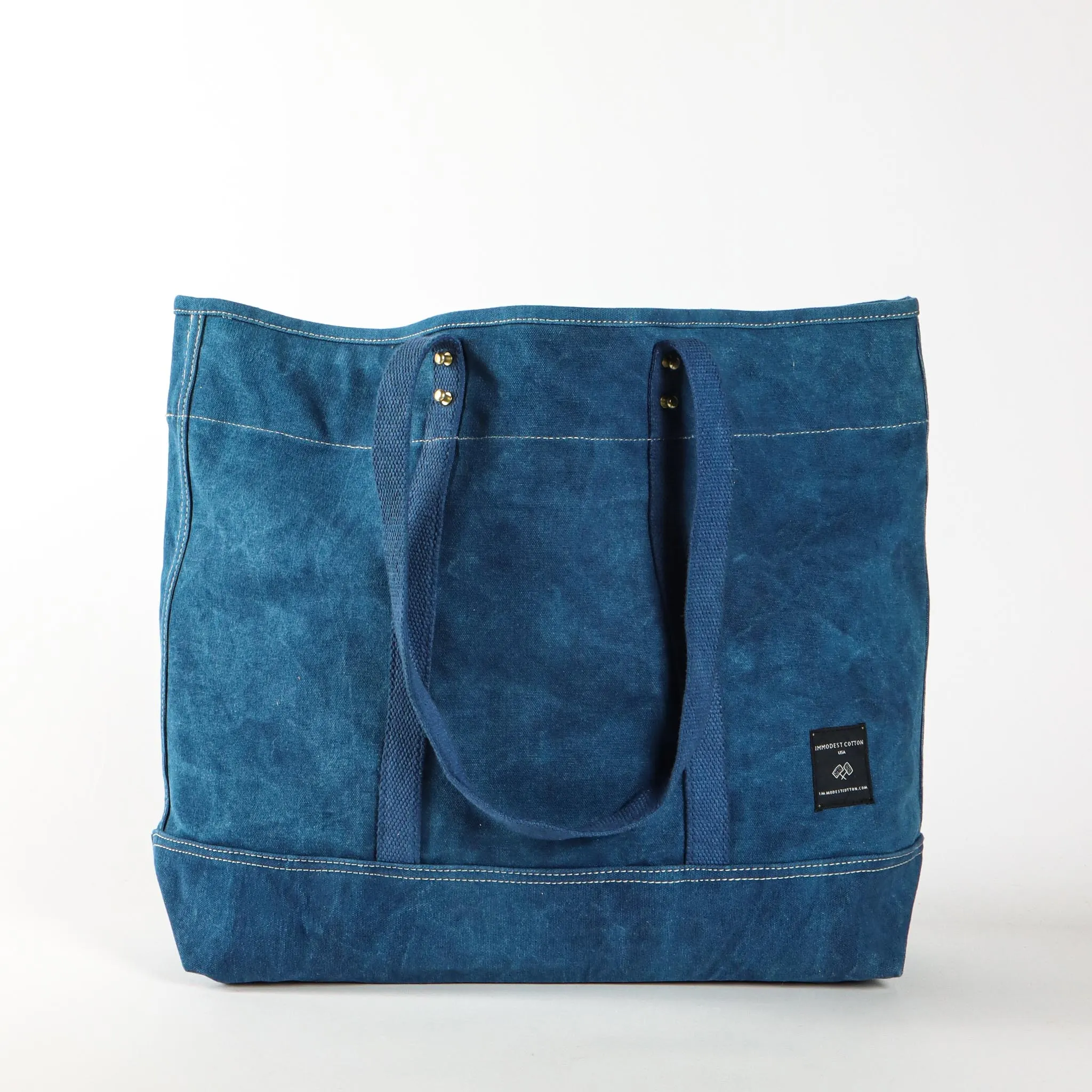 Large East West Tote | Indigo