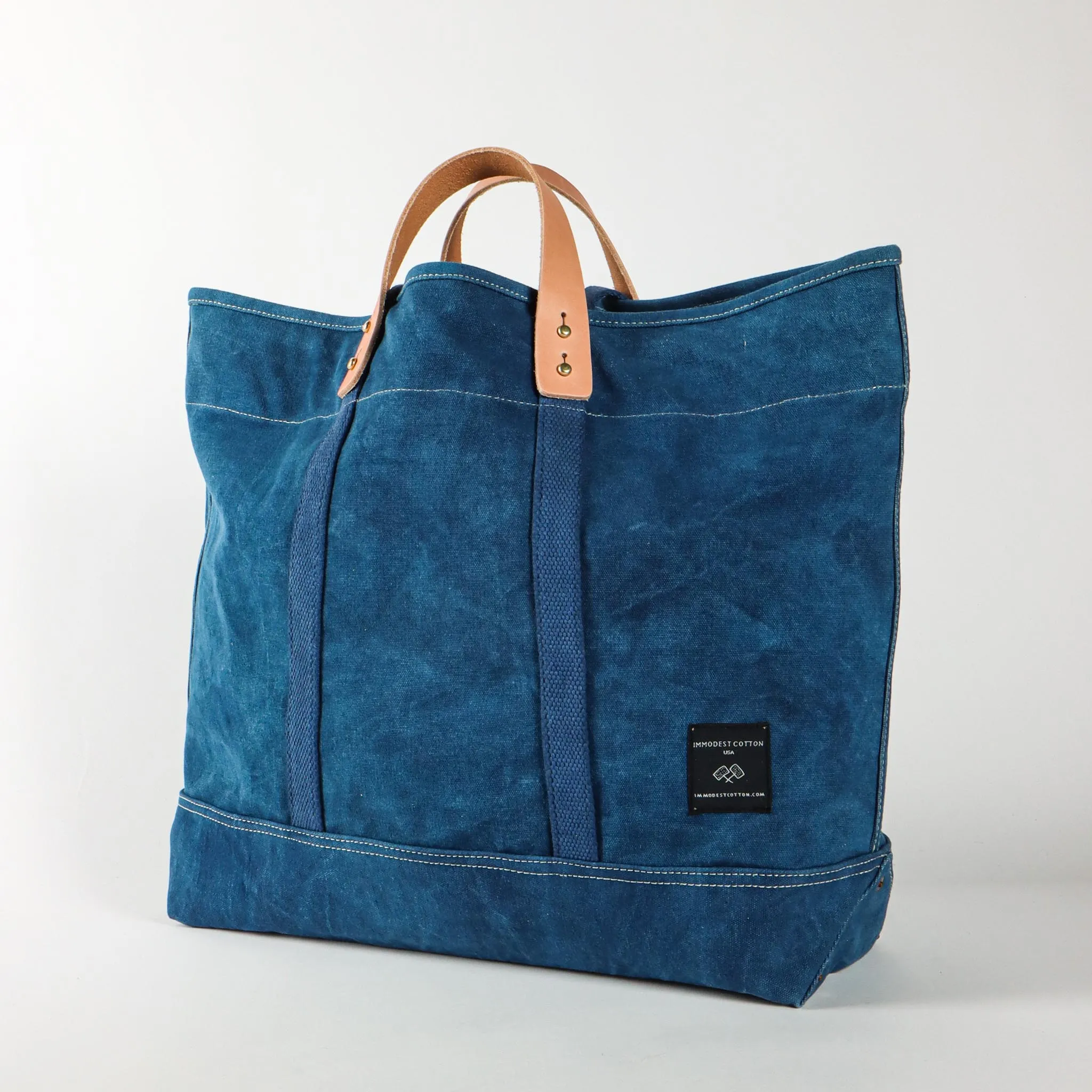 Large East West Tote | Indigo