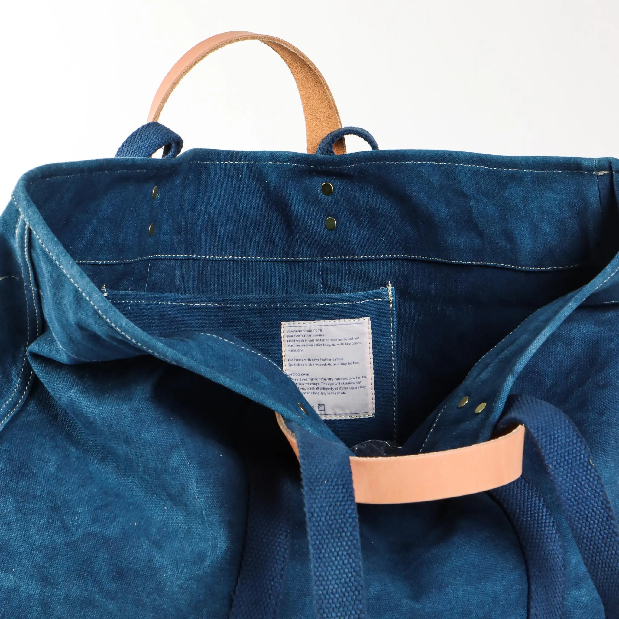 Large East West Tote | Indigo