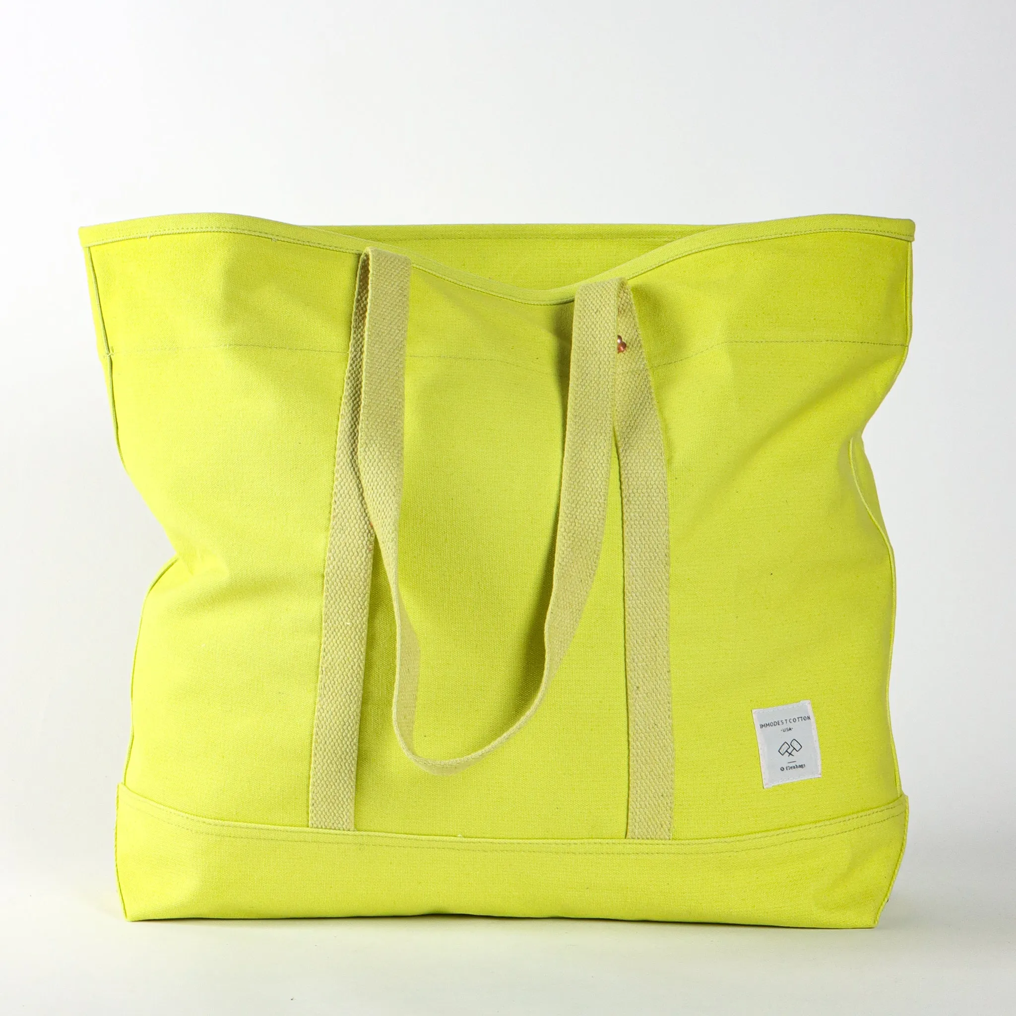 Large East West Tote | Lime