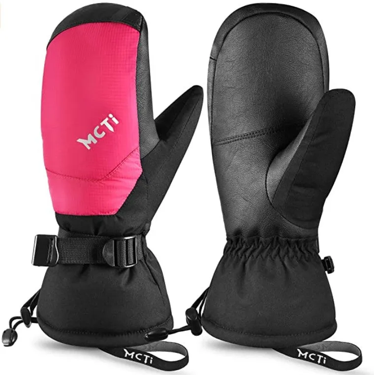 MCTi Down Ski Mittens - Women's Waterproof Winter Mitts with Touchscreen