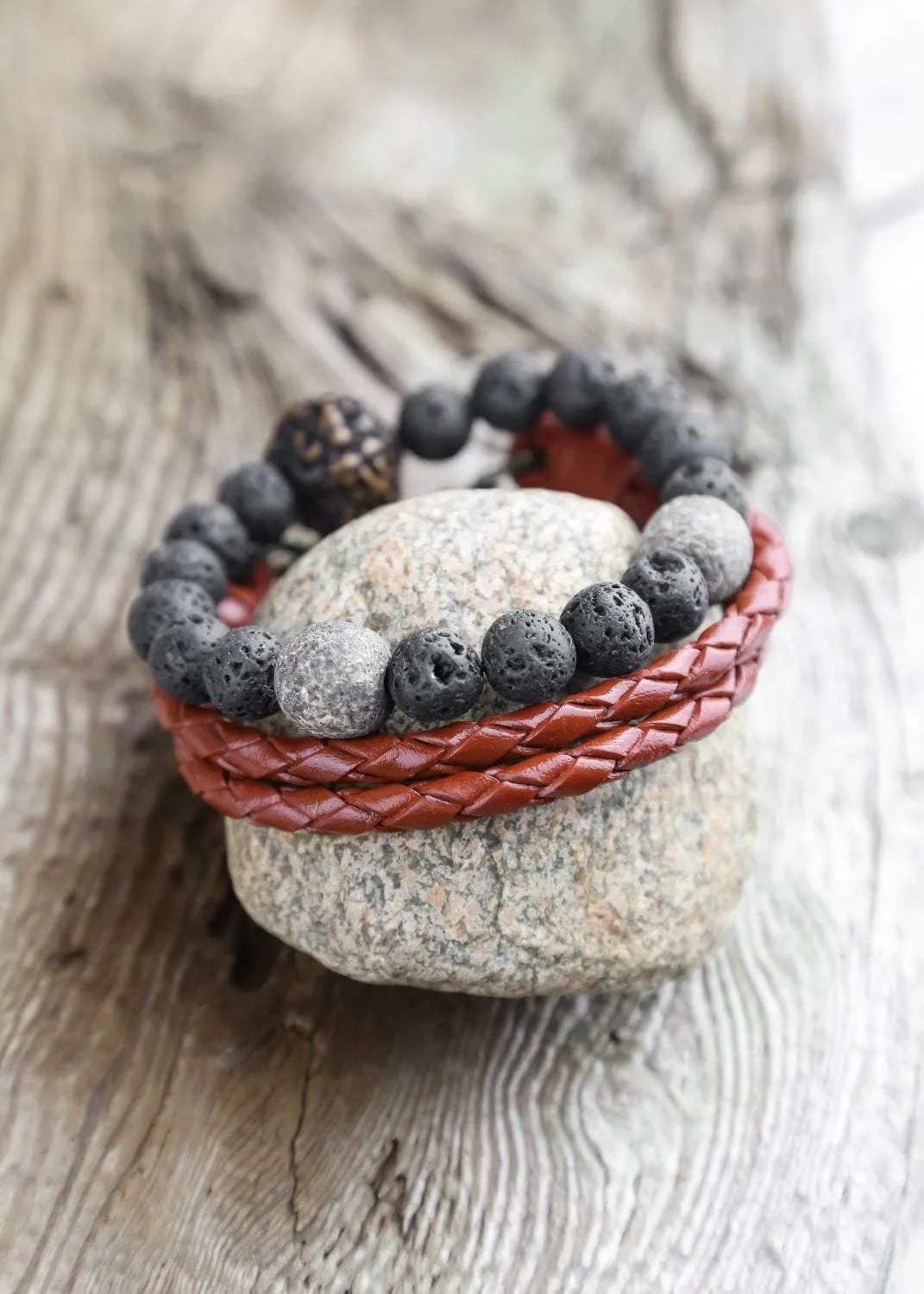 Men's Fair Trade Braided Leather Bracelet