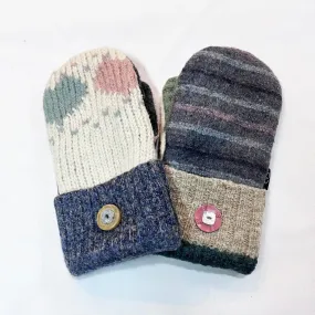 Mittens in Soft Pastels w/Grey & Off White