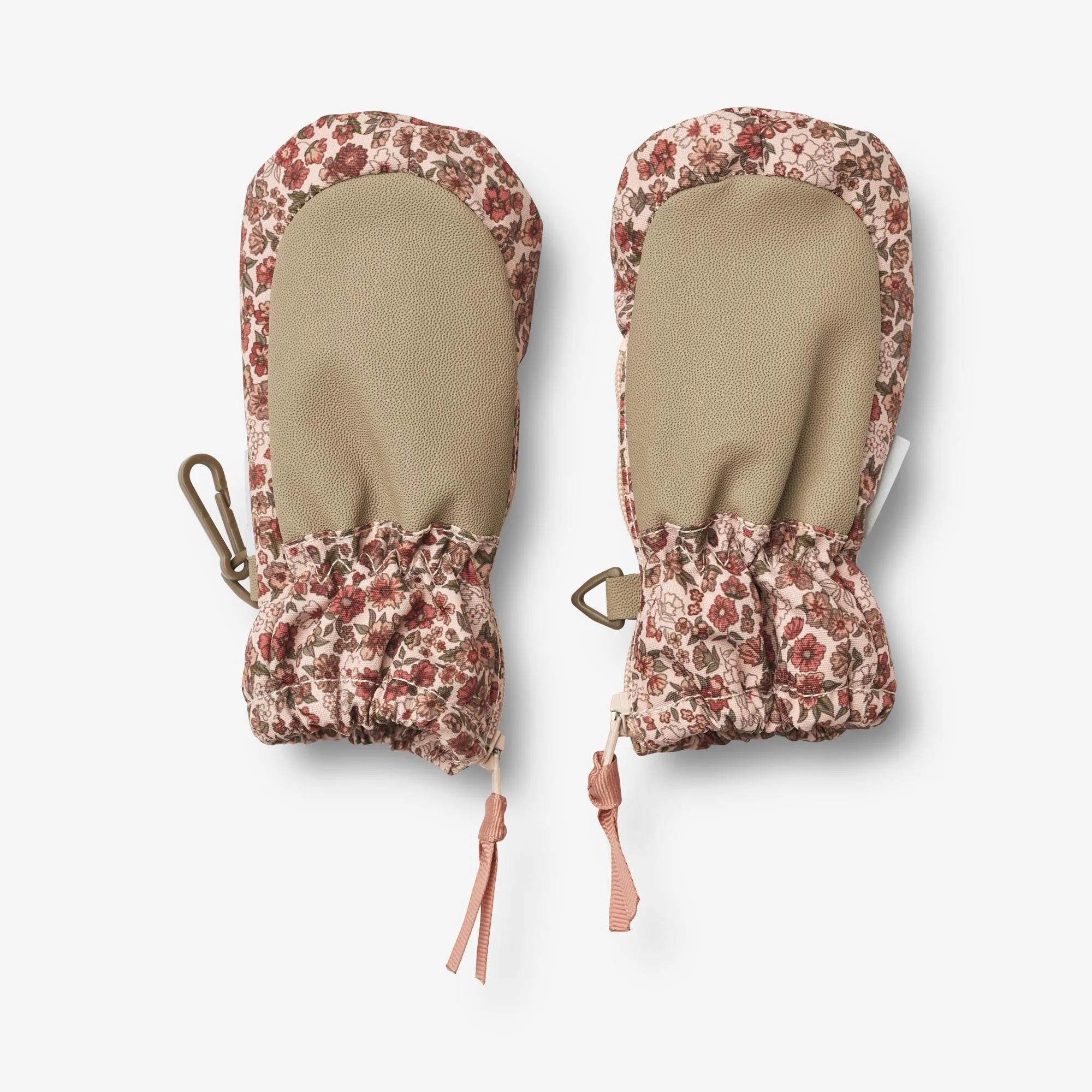 Mittens Zipper Tech | Baby - rose dust flowers