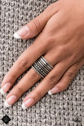 Paparazzi Ring ~ Stacked Odds - Silver