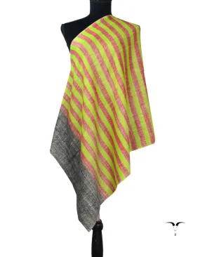 Pashmina Pattern Wrap In Yellow, Grey & Maroon 5612