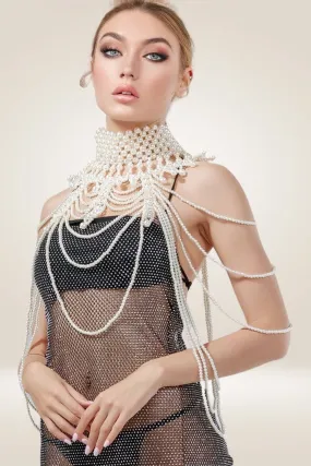 Pearl Body Chain Choker Layered Necklaces