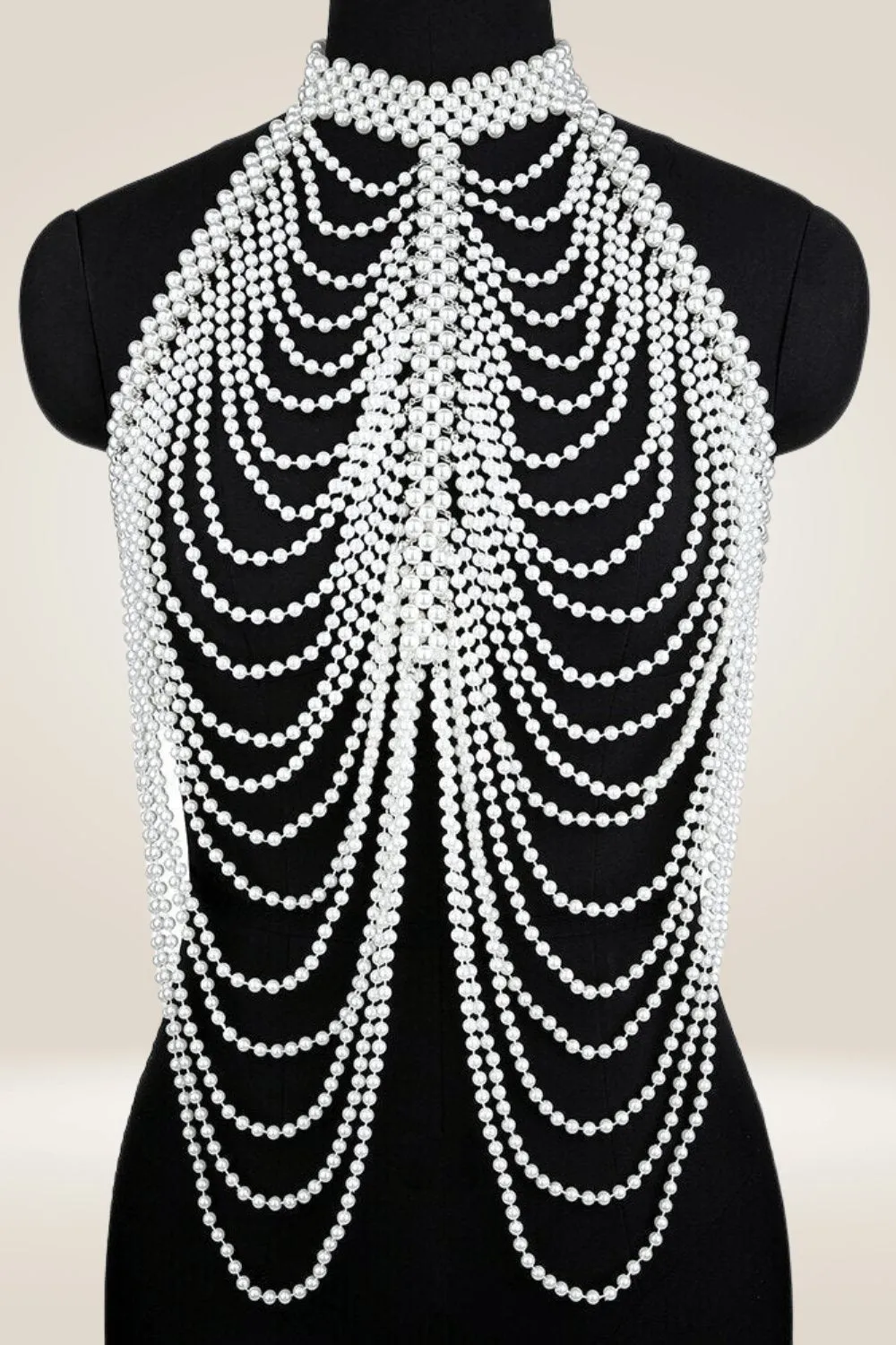 Pearl Body Chain Long Layered Necklaces