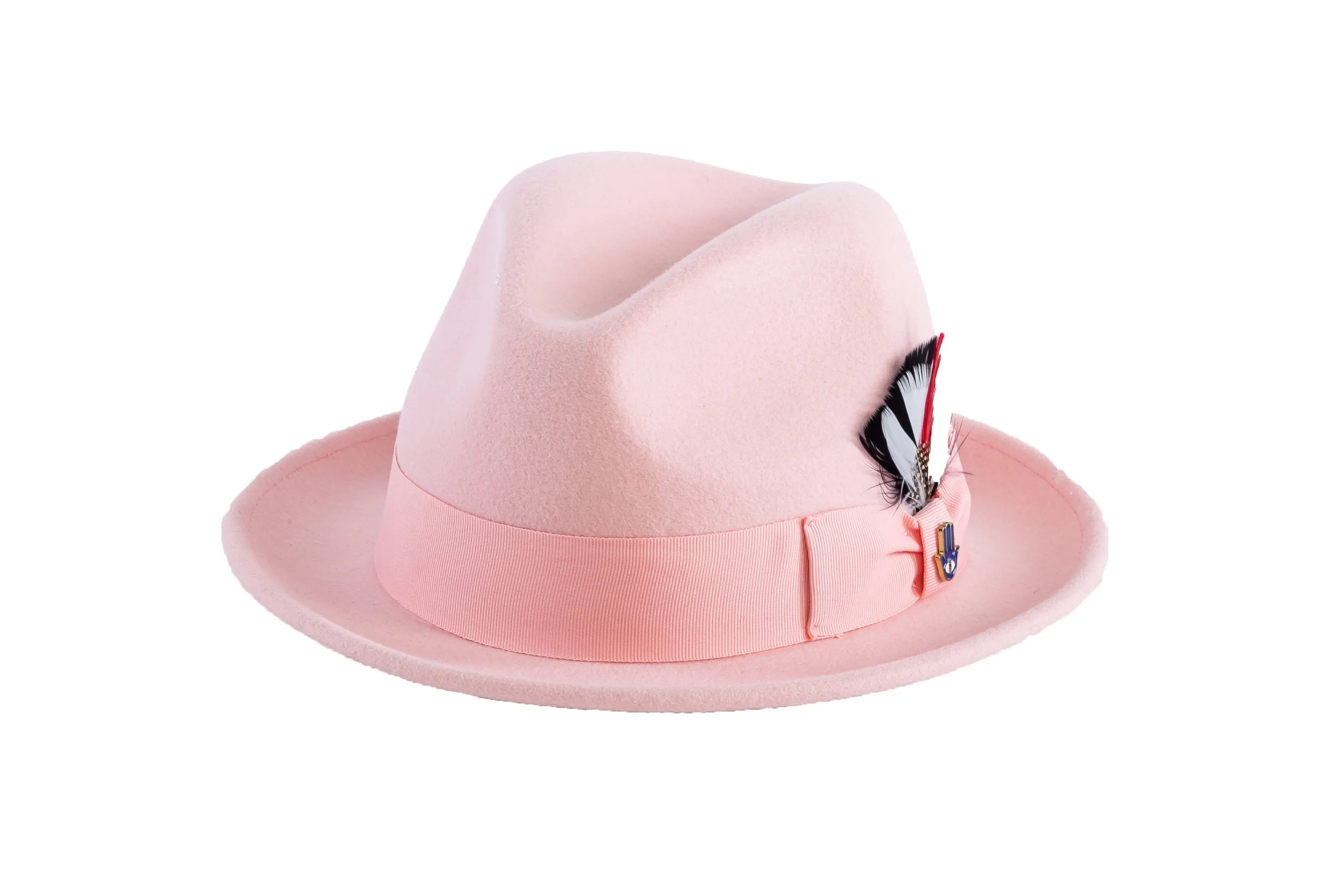 Pink Brooks Trilby 100% Australian Wool Felt Crushable Hat