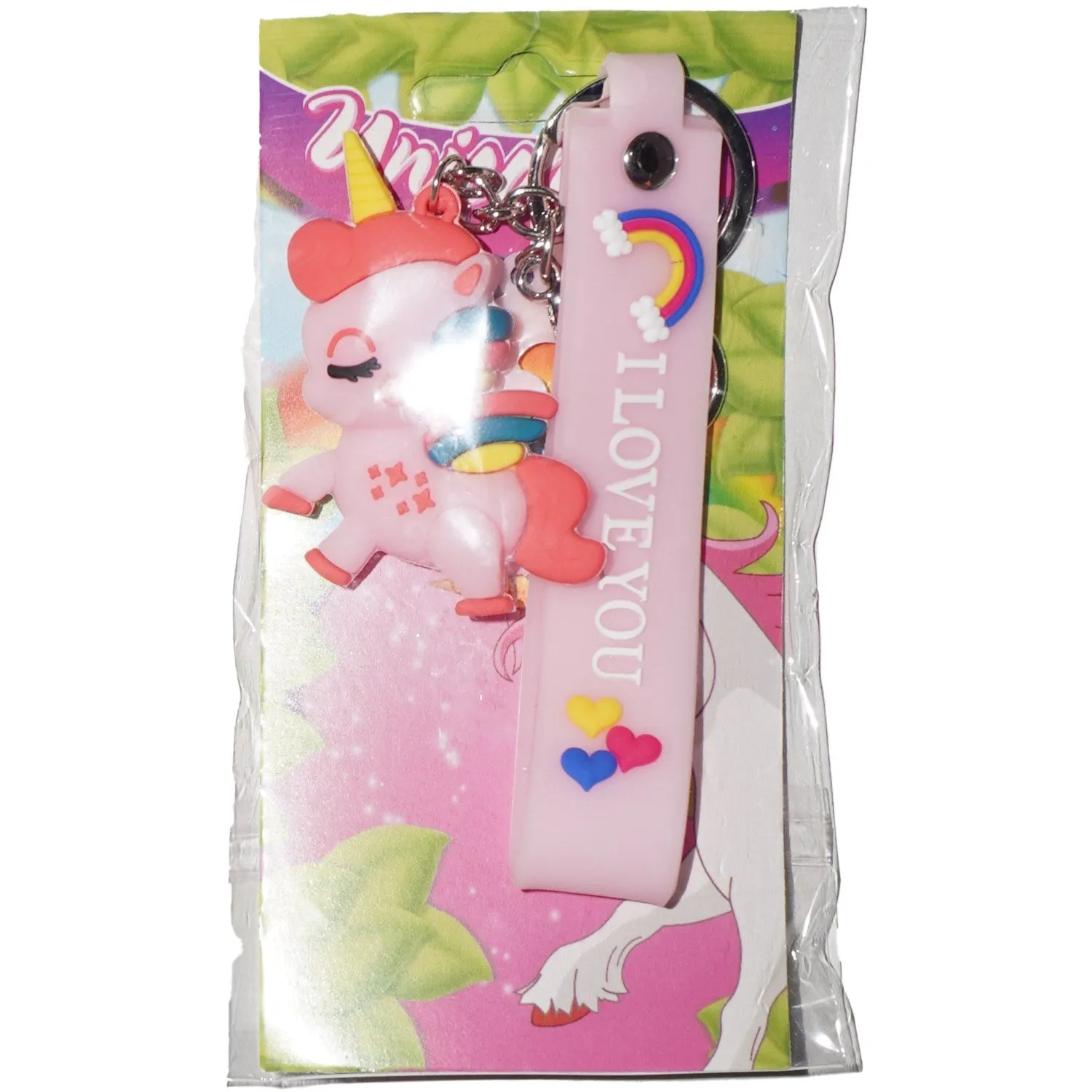 Pocket Money Unicorn Figure Keychain Pink