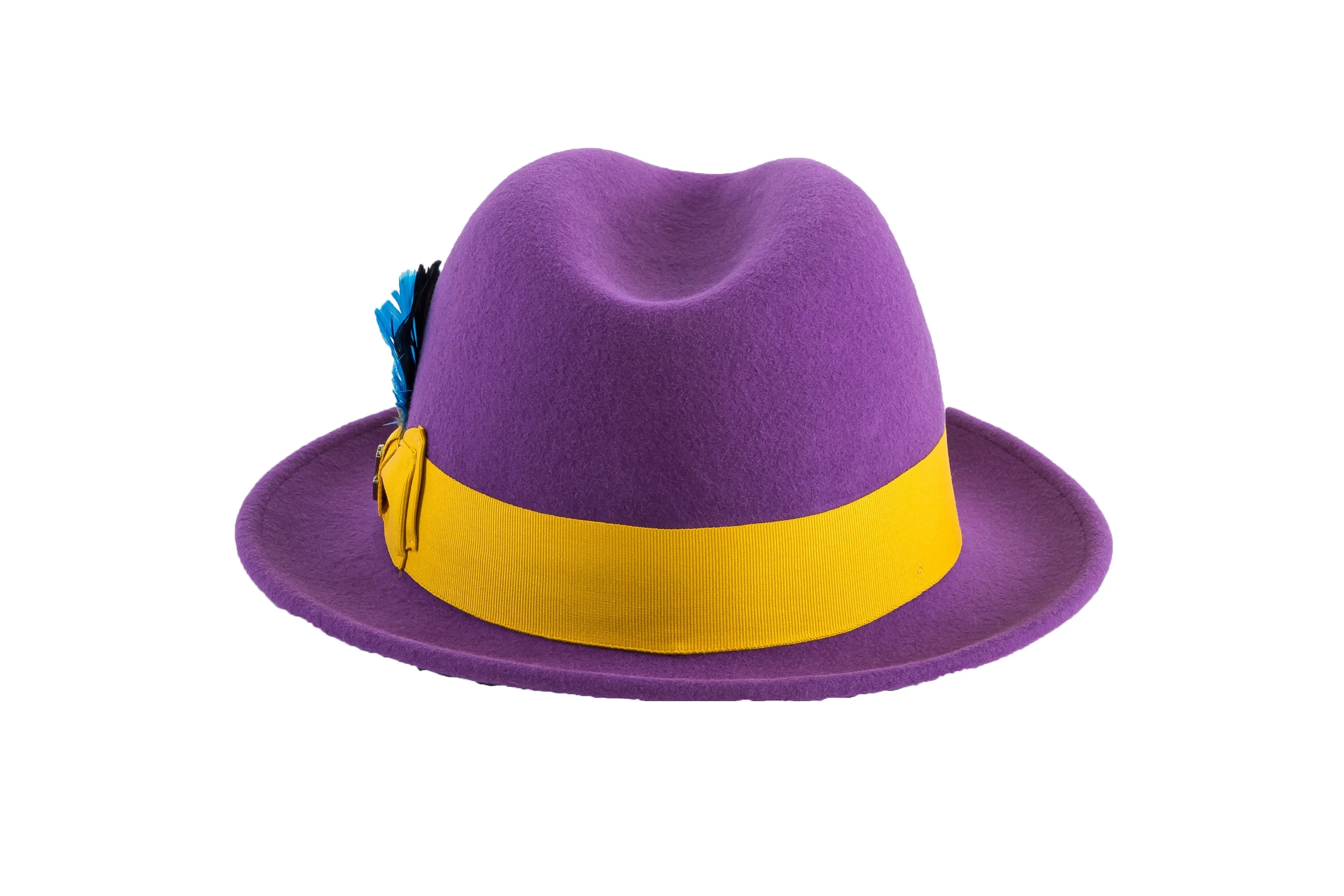 Purple Brooks Trilby 100% Australian Wool Felt Crushable Hat