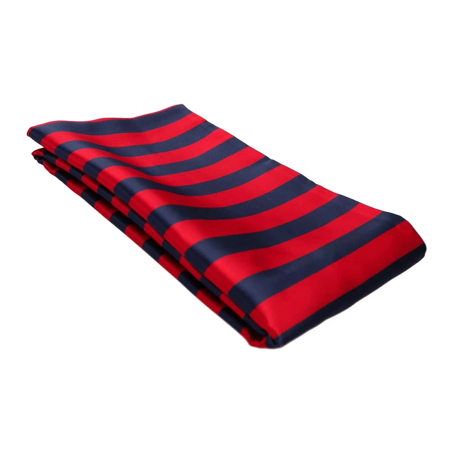 Red and Navy Blue Striped Scarf