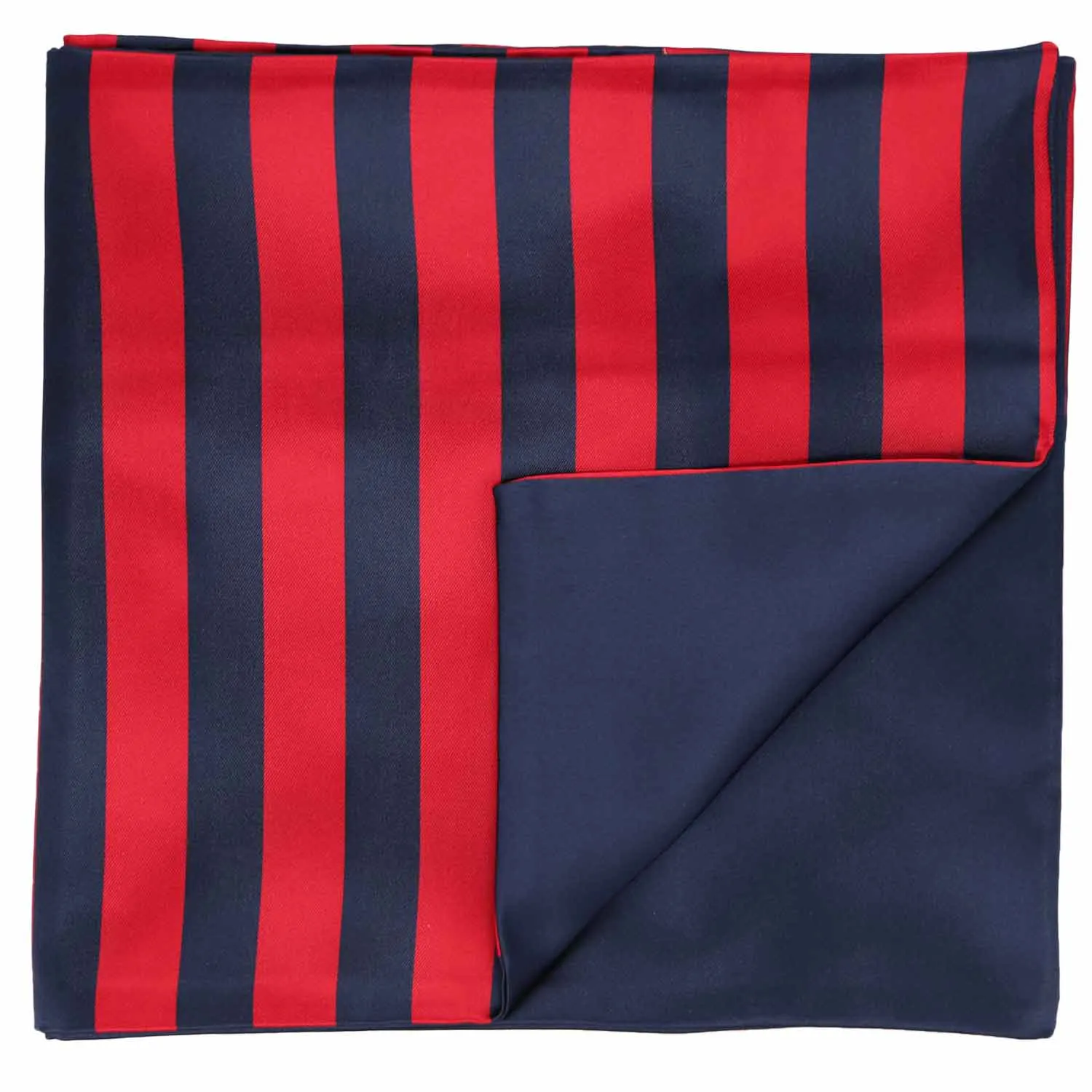 Red and Navy Blue Striped Scarf