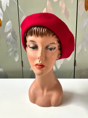 Red Wool Beret, Lilliput Hats