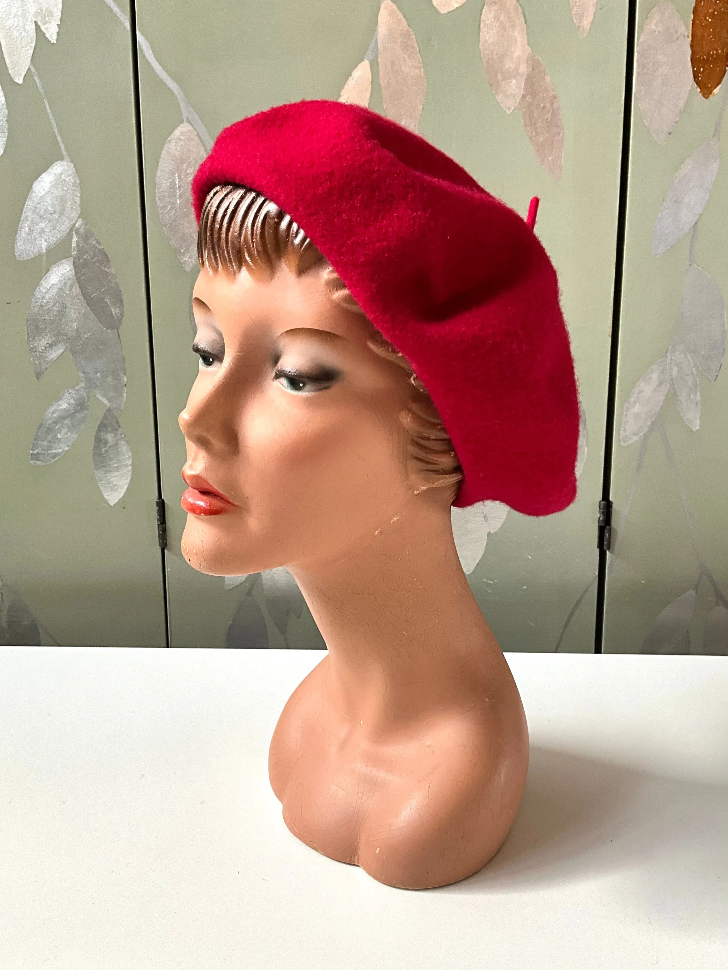 Red Wool Beret, Lilliput Hats