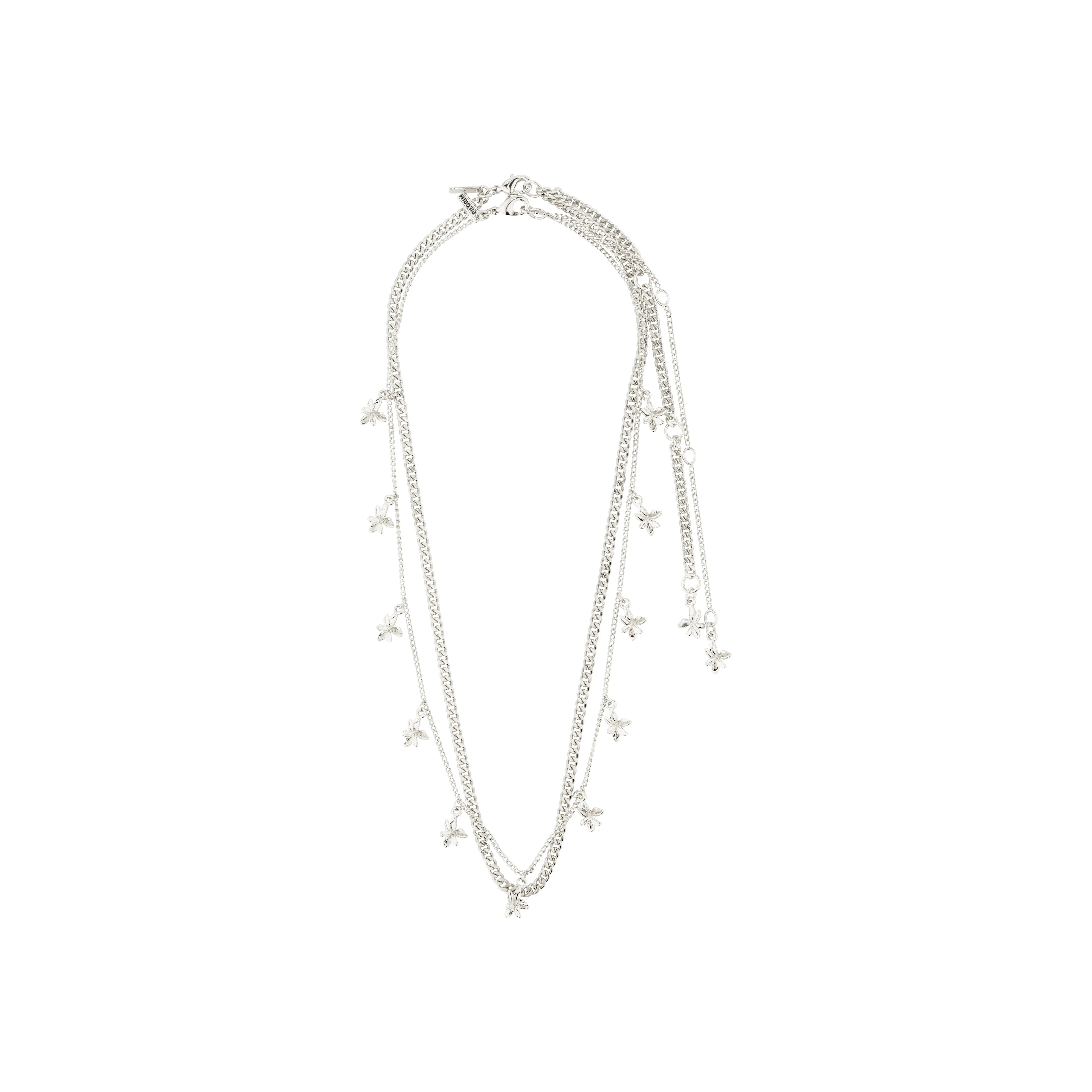 RIKO necklaces, 2-in-1 set, silver-plated