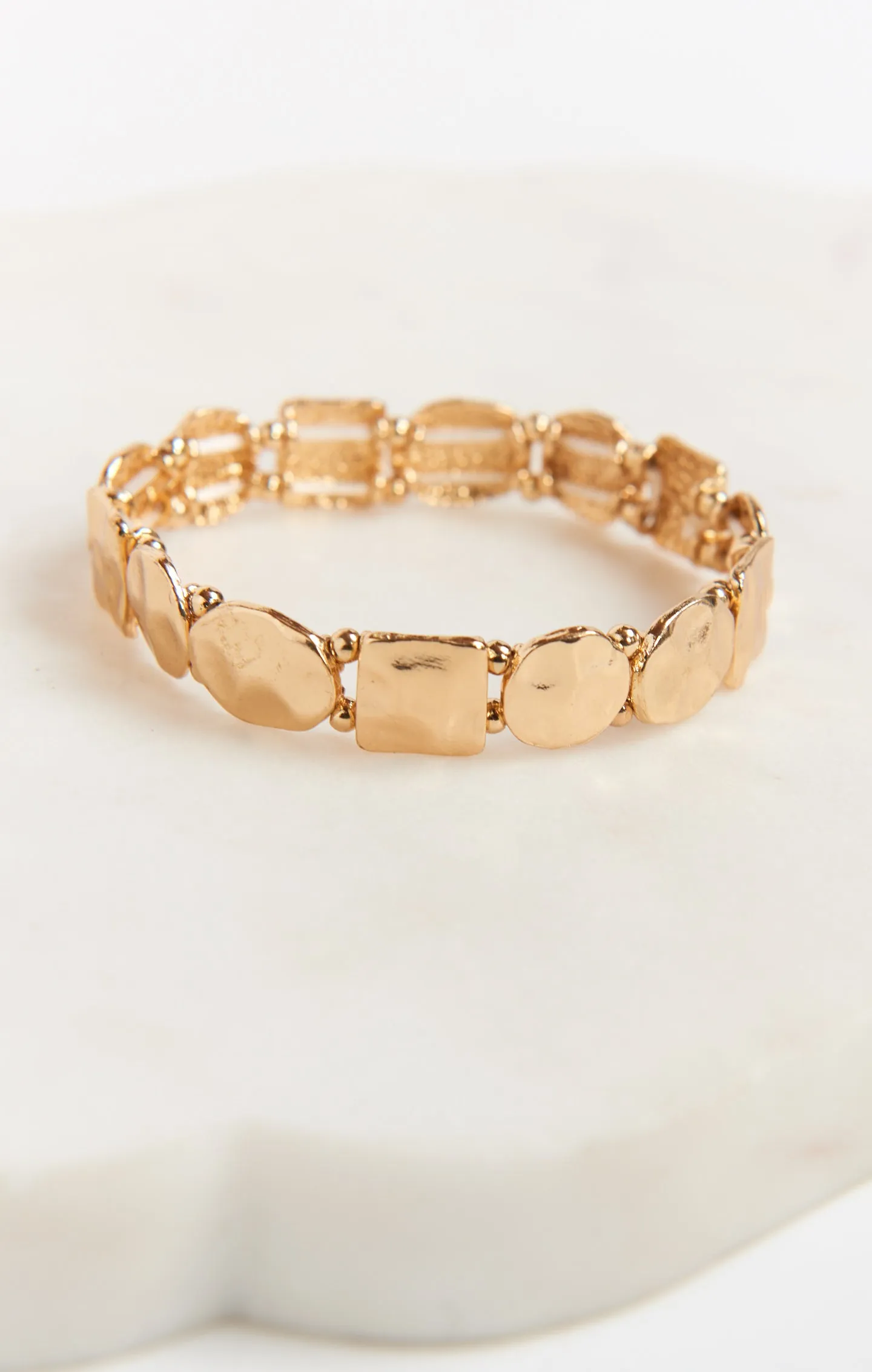 Rivalry Hammered Bracelet ~ Gold