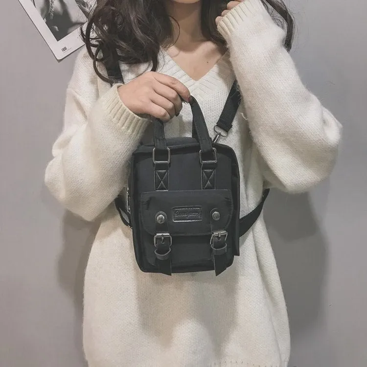 Simple Mini Students School Backpacks for Women 2019 Hot New Fashion Korean Solid Color Shoulder Bags Female Oxford Cute