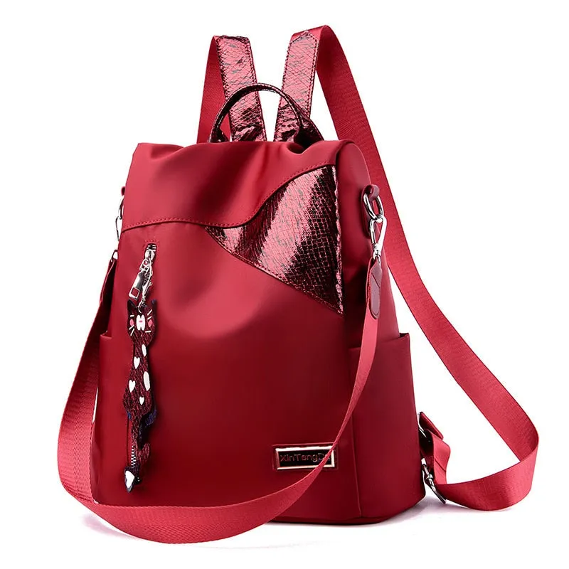 Simple Style Ladies Backpack Anti-theft Bag