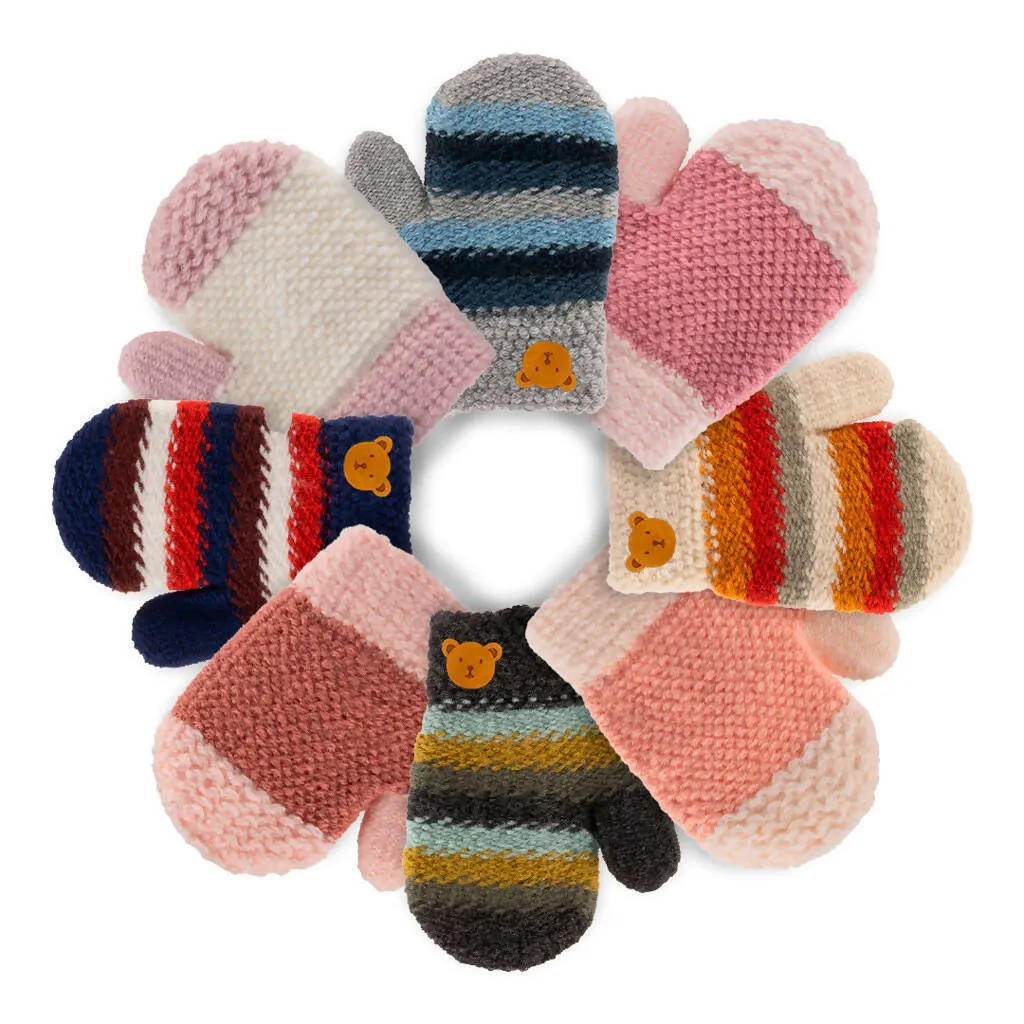 Soft Knit Mittens for Babies - Warm Mittens for Boys and Girls