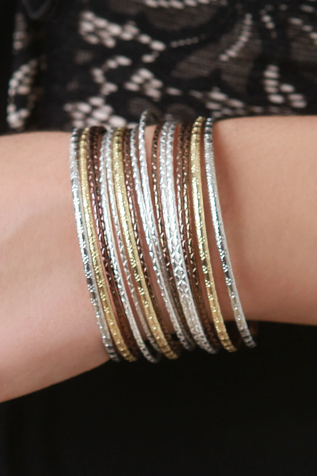 Stacked Wires Bangle