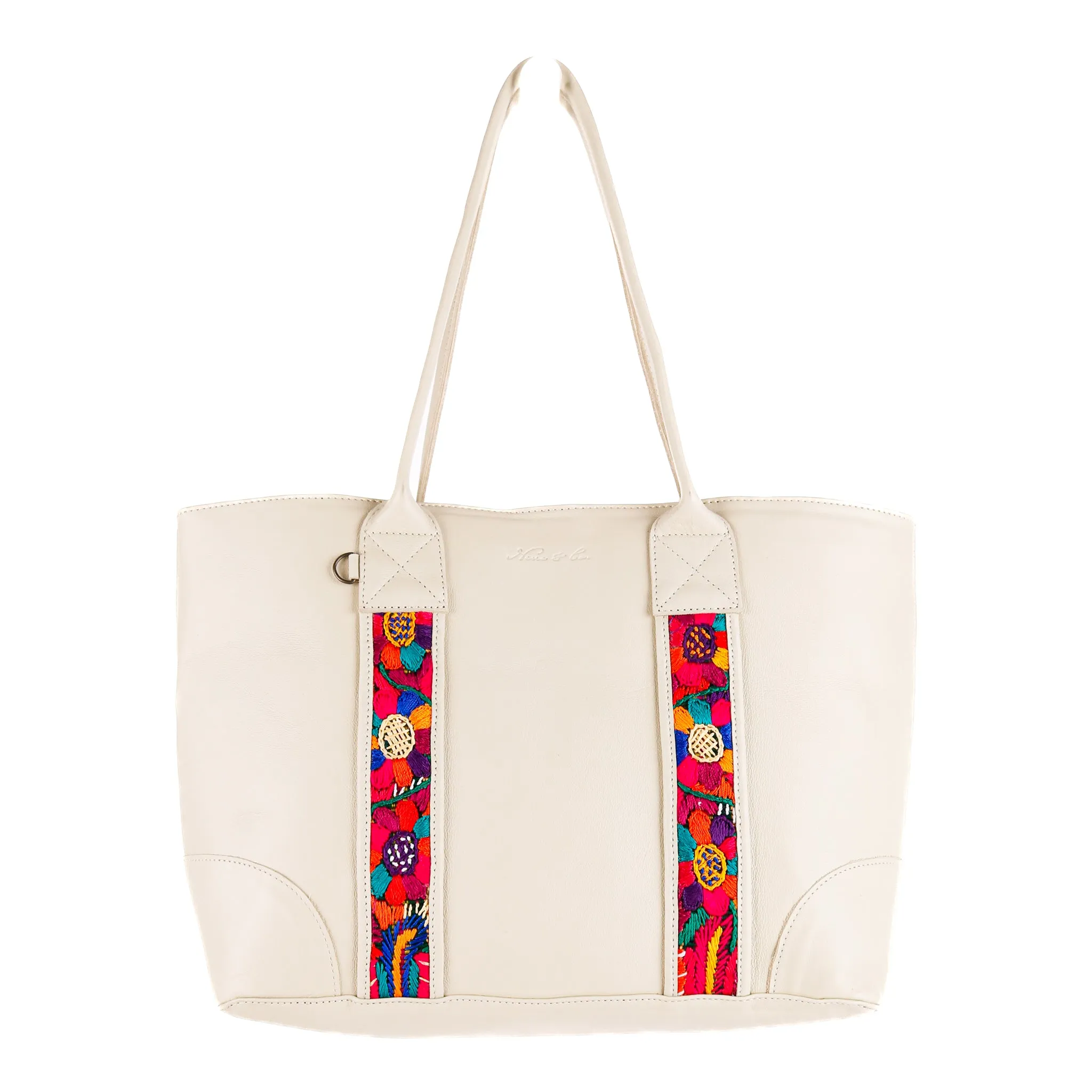 THE FOREVER TOTE - VINTAGE FAJA ACCENTS - BONE - NO. 10701